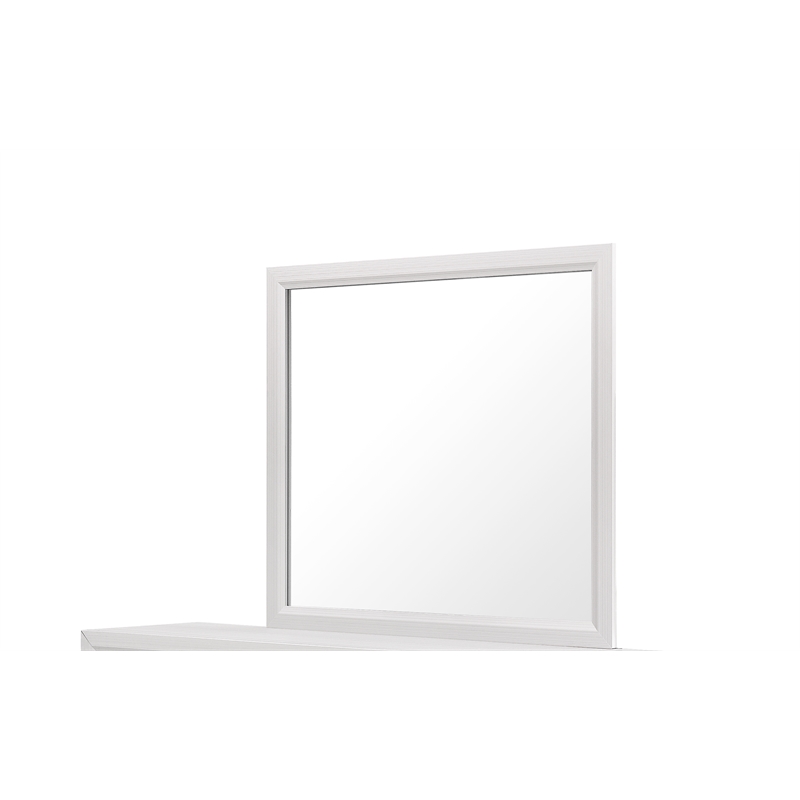 Global Furniture USA Kate White Wood Bedroom Mirror for Dresser