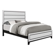 Global Furniture USA Kate White Wood Panel Headboard Queen Bed