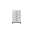 Global Furniture USA Kate White and Black 5-Drawer Bedroom Chest