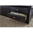 Global Furniture USA Linda Black Wood Full Bed with Bookcase and Storage