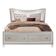 Global Furniture USA Paris Metallic Beige Queen Bed with LED and Acrylic Legs