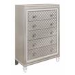 Global Furniture USA Paris Contemporary Beige 5-Drawer Chest with Acrylic Legs