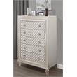 Global Furniture USA Paris Contemporary Beige 5-Drawer Chest with Acrylic Legs