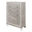 Global Furniture USA Paris Contemporary Beige 5-Drawer Chest with Acrylic Legs
