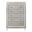 Global Furniture USA Paris Contemporary Beige 5-Drawer Chest with Acrylic Legs
