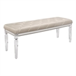 Global Furniture USA Paris Transitional Beige Bench with Acrylic Legs