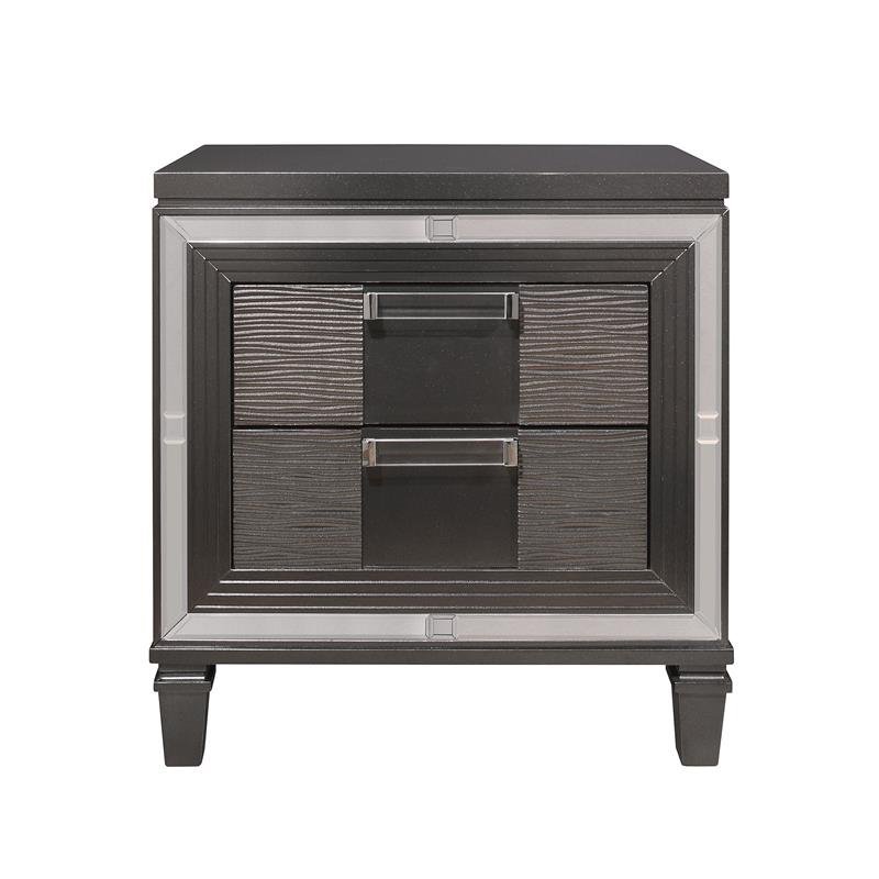 Global Furniture USA Pisa Metallic Gray Nightstand Cymax Business
