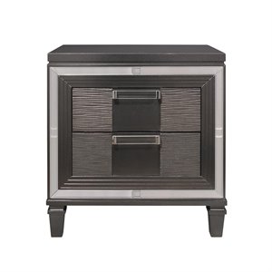 global furniture usa pisa metallic gray nightstand