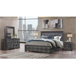 Global Furniture USA Pompei Wooden Gray 6-Drawer Dresser with Crystal Knob
