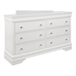 Global Furniture USA Pompei Metallic White 6-Drawer Wood Dresser