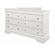 Global Furniture USA Pompei Metallic White 6-Drawer Wood Dresser