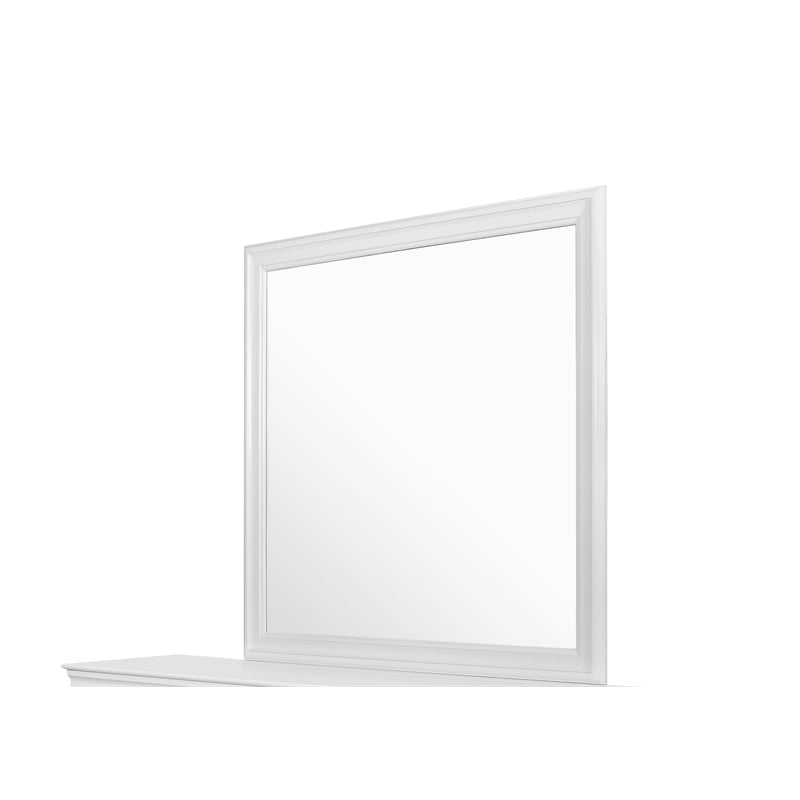 Global Furniture USA Pompei Metallic White Mirror