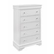 Global Furniture USA Pompei Metallic White 5-Drawer Wood Chest