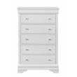 Global Furniture USA Pompei Metallic White 5-Drawer Wood Chest