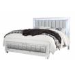Global Furniture USA Santorini White Wooden King Bed with LED Headboard Lighting
