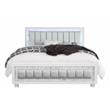Global Furniture USA Santorini White Wooden King Bed with LED Headboard Lighting