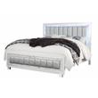Global Furniture USA Santorini White Wooden Full Bed with LED Headboard Lighting