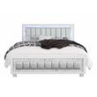 Global Furniture USA Santorini White Wooden Full Bed with LED Headboard Lighting