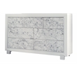 Global Furniture USA Santorini White Wooden 7-Drawer Dresser