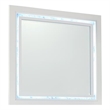 Global Furniture USA Santorini White Wooden Mirror with LED Lighting