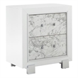 Global Furniture USA Santorini White Solid Wood 2-Drawer Nightstand