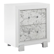 Global Furniture USA Santorini White Solid Wood 2-Drawer Nightstand