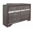 Global Furniture USA Seville Melamine Wood Gray 9-Drawer Dresser