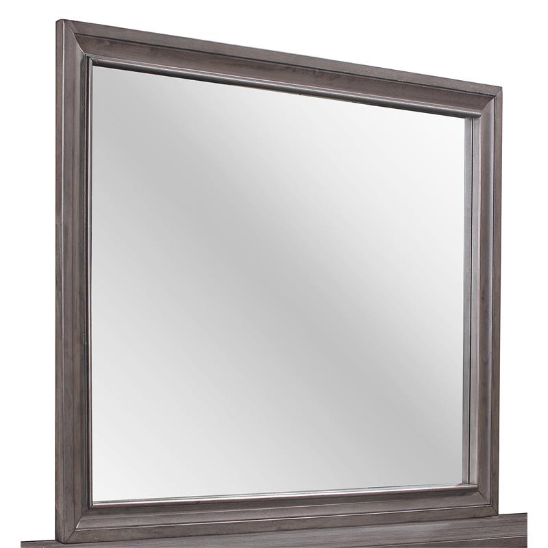 Global Furniture USA Seville Melamine Gray Wood Large Scale Mirror