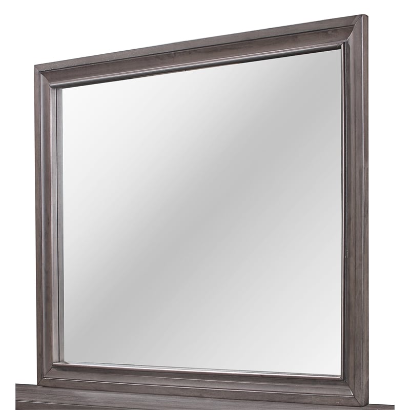 Global Furniture USA Seville Melamine Gray Wood Large Scale Mirror