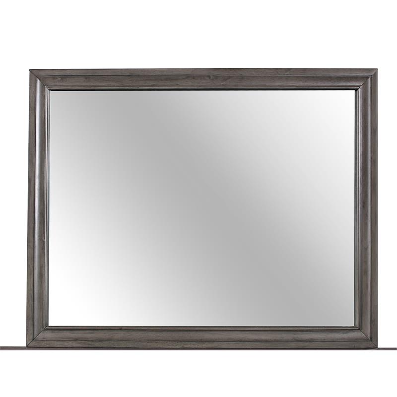 Global Furniture USA Seville Melamine Gray Wood Large Scale Mirror