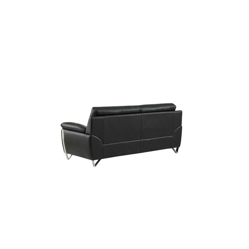 Global Furniture Usa Black Leather Gel Sofa With Chrome Legs Global Furniture Usa Black Leather Gel Sofa With Chrome Legs