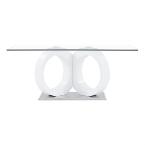 global furniture usa white circular base dining table