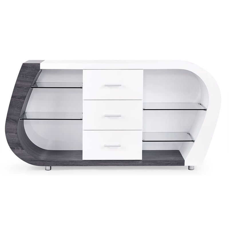 Global Furniture USA MDF Wood White And Gray Contemporary Buffet
