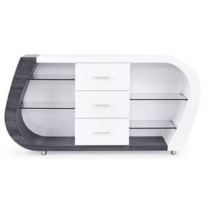 Global Furniture USA MDF Wood White And Gray Contemporary Buffet