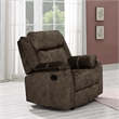 Global Furniture USA U7303C Brown Microfiber Glider Recliner