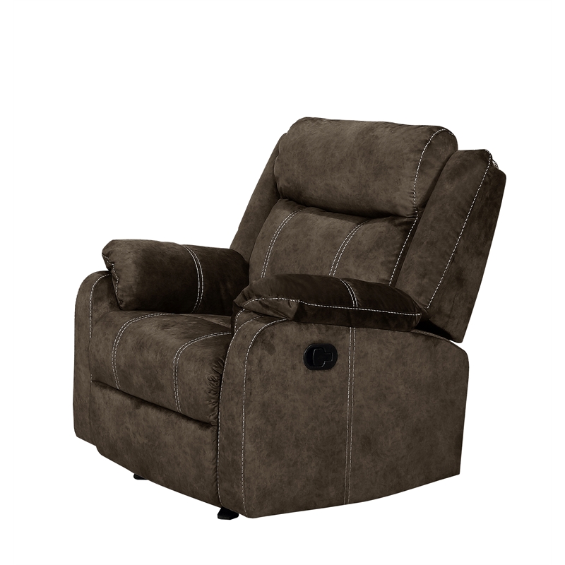 Global Furniture USA U7303C Brown Microfiber Glider Recliner