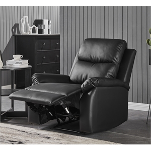 global furniture usa black faux leather recliner