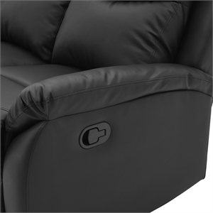 global furniture usa black console reclining loveseat