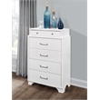 Global Furniture USA Jordyn Glossy White Solid Wood 6-Drawer Chest