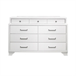 Global Furniture USA Jordyn Solid Wood 9-Drawer White Dresser