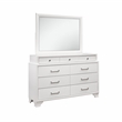 Global Furniture USA Jordyn Solid Wood 9-Drawer White Dresser