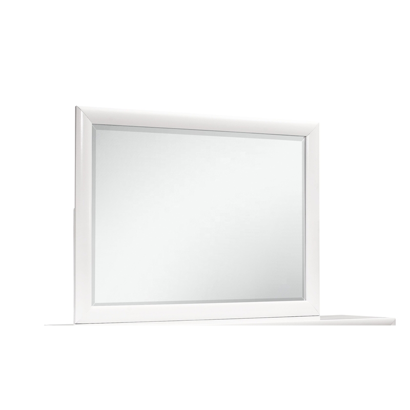 Global Furniture USA Jordyn Solid Wood White Large Scale Mirror