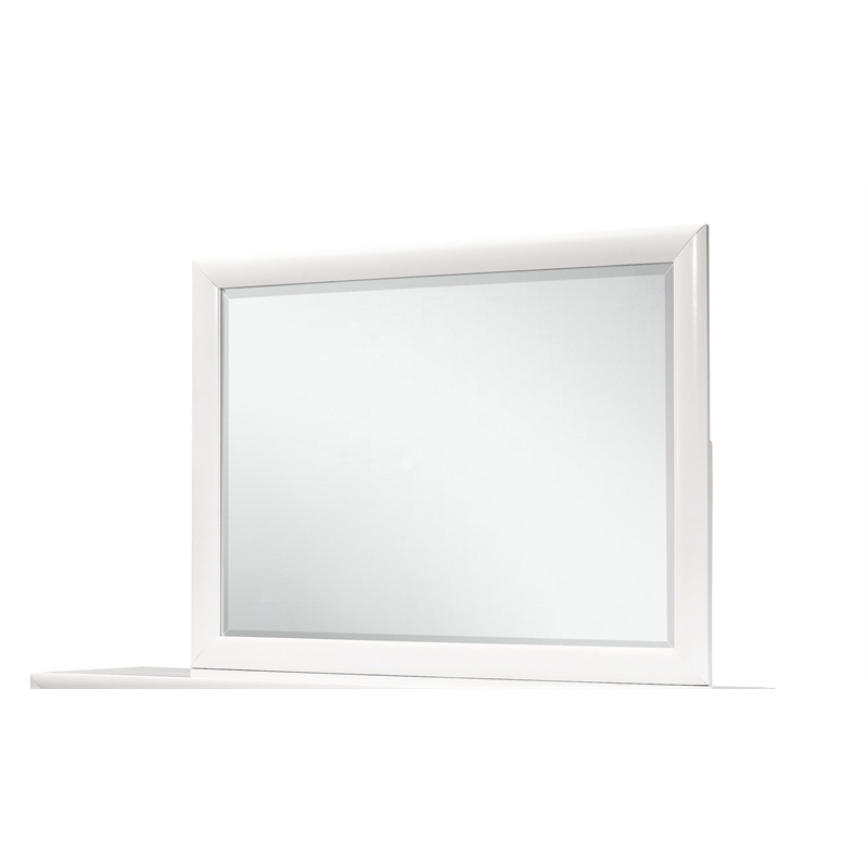 Global Furniture USA Jordyn Solid Wood White Large Scale Mirror