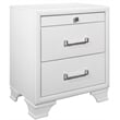 Global Furniture USA Jordyn Solid Wood White 3-Drawer Nightstand