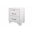 Global Furniture USA Jordyn Solid Wood White 3-Drawer Nightstand