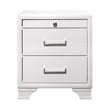 Global Furniture USA Jordyn Solid Wood White 3-Drawer Nightstand