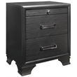 Global Furniture USA Jordyn Wood  Textured Front Gray 3-Drawer Nightstand