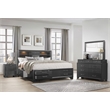 Global Furniture USA Jordyn Wood  Textured Front Gray 3-Drawer Nightstand