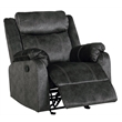 Global Furniture USA Domino Contemporary Gray Fabric Glider Recliner