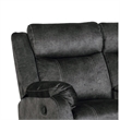 Global Furniture USA Microfiber Recliner Sofa with DDT & Drawer in Gray